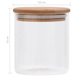 Storage Glass Jars with Bamboo Lid 10 pcs 600 ml 150695