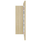 LED Bathroom Mirror Cabinet Sonoma Oak 90x12x45 cm Acrylic 804975