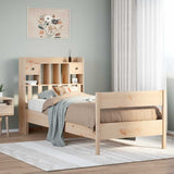 Bookcase Bed without Mattress 75x190 cm Small Single Solid Wood Pine 3323050