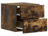 Wall-Mounted Bedside Cabinet 2 pcs Smoked Oak 34.5 x 33 x 40 cm 899156