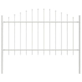 Garden Fence 2 pcs White 170 x 140 cm Powder-Coated Steel 3360137