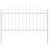 Garden Fence White 170 x 100 cm Powder-Coated Steel 42003917
