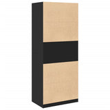 Wardrobe Black 80x50x200 cm Engineered Wood 3307694