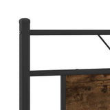 Metal Bed Frame without Mattress Smoked Oak 183x213 cm 3325110
