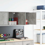 Garage Wall Cabinets 2 pcs Concrete Grey Engineered Wood 860632