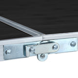 Foldable Camping Table Grey Aluminium 180x60 cm 48175