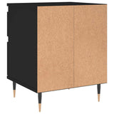 Bedside Cabinet Black 40x35x50 cm Engineered Wood 830654