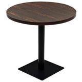 Bistro Table MDF and Steel Round 80x75 cm Dark Ash 245610
