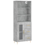 Highboard Concrete Grey 69.5x34x180 cm Engineered Wood 3189497