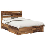 Bed Frame with Drawer with Headboard Manual Engineered Wood 3411649