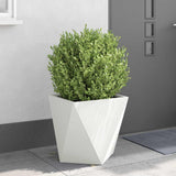 Planter White 50 x 50 x 50 cm Steel 883838
