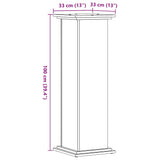 Plant Stand White 33x33x100 cm Engineered Wood 852978