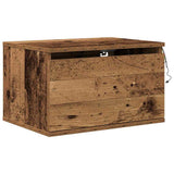 Wall-mounted Bedside Cabinet 2 pcs Old Wood Engineered Wood 863079