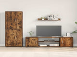 TV Cabinet Set Wall-mounted 4 pcs Somoked Oak Engineered wood 3397900