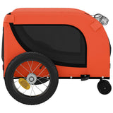 Pet Bike Trailer Orange and Black Oxford Fabric and Iron 94012