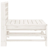 Garden Middle Sofas 2 pcs White Solid Wood Pine 825640