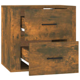 ZNTS Wall-mounted Bedside Cabinet Smoked Oak 50x36x47 cm 816861