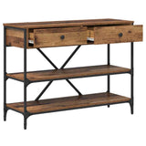 Console Table with Drawer Brown 100 x 34.5 x 75 cm Wood 871304