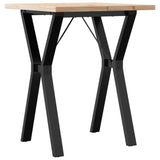 ZNTS Dining Table Y-Frame 60x60x75.5 cm Solid Wood Pine and Steel 3282780