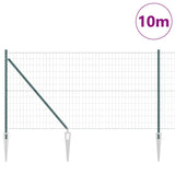 Welded Wire Fence with Spikes 10 x 1 m PVC-Coated Steel 3350555