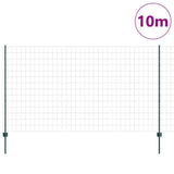 Fence with Posts Green 1.4 x 10 m Steel 3335993
