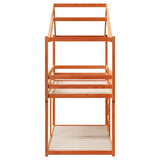 Bunk Bed without Mattress Wax Brown 80x200 cm Solid Wood Pine 3282043