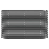 Garden Raised Bed Galvanised Steel 114x40x68 cm Anthracite 318891