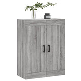 Wall Mounted Cabinet Grey Sonoma 69.5x34x90 cm Engineered Wood 830386