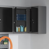Tool Cabinet with Shelf Black and Grey 55 x 55 x 55 cm 4103467