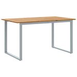Garden Dining Table Grey 140 x 80 x 75 cm 4010594