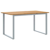Garden Dining Table Grey 140 x 80 x 75 cm 4010594