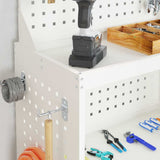 Tool Trolley White 65 x 35 x 111 cm Cold-rolled Steel 874554