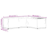 L-Shaped Garden Furniture Covers 2 pcs 18 Eyelets 285x220x80 cm 3155378