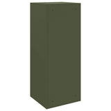 Parcel Drop Box with Storage Olive green 41 x 38 x 103 cm Steel 874936