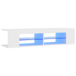 TV Cabinet with LED Lights White 135x39x30 cm 804229