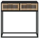 Console Table Black 80x30x75 cm Engineered Wood and Iron 352104
