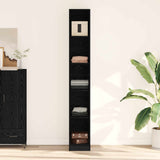 Wardrobe with Shelf Black Oak 30 x 50 x 200 cm Engineered Wood 3345117