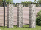 Gabion Raised Beds 3 pcs 30x30x200 cm Iron 151251