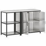 Kitchen Storage Set HATTEM 2 pcs Silver Stainless Steel 3392684