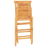 Folding Garden Chair Set of 8 Teak Solid teak wood Medium 3155048
