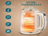 Polished Retro 40-100&degC Kettle and Toaster Set - Cream T3398P425424