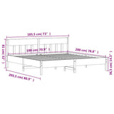 Bed Frame without Mattress White 180x200 cm Super King Solid Wood Pine 3216204