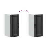 Kitchen Wall Cabinet Lucca Black Engineered Wood 853778