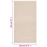 Shaggy Rug Beige 120x183 cm Polyester 353834
