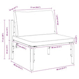 Outdoor Furniture with Cushion Anthracite 80 x 80 x 71 cm Steel 42009985
