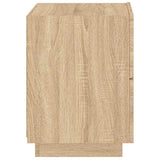 Bedside Cabinets with LED Lights 2 pcs Sonoma Oak Engineered Wood 836740