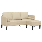 Sofa Set 2 pcs Cream 173 x 131 x 67 cm Fabric 3329258
