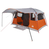 Tunnel Tent with Roof Grey and Orange 427 x 305 x 205 cm 42028671