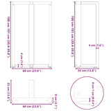 ZNTS Bar Table Legs T-Shaped 2 pcs White 60x35x cm Steel 4013093