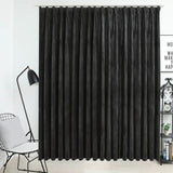 Blackout Curtain with Hooks Velvet Anthracite 290x245 cm 134503